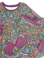 Load image into Gallery viewer, Blackberry Floral Peplum Dress
