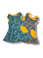 Load image into Gallery viewer, Celestial gold hooded tank dress

