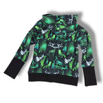 Load image into Gallery viewer, Green constellation animals/black hooded dolman

