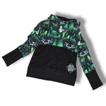 Load image into Gallery viewer, Green constellation animals/black hooded dolman
