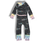 Load image into Gallery viewer, Floral Salmon Romper
