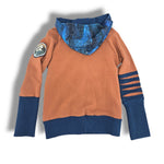 Load image into Gallery viewer, Caribou carmel/blue hoodie 6-9y
