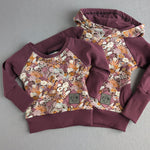 Load image into Gallery viewer, Blackcherry Floral pocket pullover/hoodie
