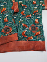 Load image into Gallery viewer, Rust and Teal Foxes Dolman
