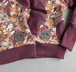 Load image into Gallery viewer, Blackcherry Floral pocket pullover/hoodie
