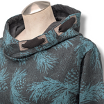 Load image into Gallery viewer, Unisex teal/black pinecone hoodie
