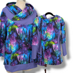 Load image into Gallery viewer, Purple Northern Lights Forest Hoodie

