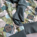 Load image into Gallery viewer, Teal mountains pocket pullover/hoodie
