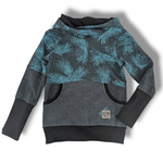 Load image into Gallery viewer, Teal/black pinecone hoodie
