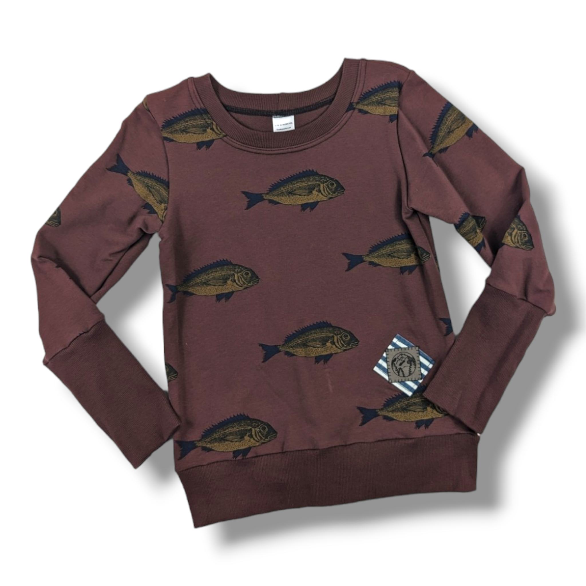 6-9y Red fish pullover