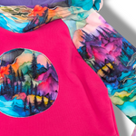 Load image into Gallery viewer, Misty mountains pink/purple hoodie
