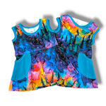Load image into Gallery viewer, Rainbow Forest Blue Tank Dress

