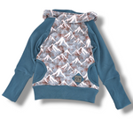 Load image into Gallery viewer, Blue mountain peak raglan hoodie

