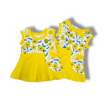 Load image into Gallery viewer, Yellow summer garden Tank Dress
