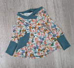 Load image into Gallery viewer, Garden fairies hooded pocket peplum/dress
