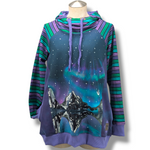Load image into Gallery viewer, Northern Lights Mountains Hoodie
