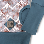 Load image into Gallery viewer, Blue mountain peak raglan hoodie
