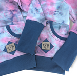 Load image into Gallery viewer, Hand dyed pink/blue Hoodie/pullover

