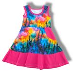 Load image into Gallery viewer, Rainbow Forest tank dress with tier
