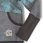 Load image into Gallery viewer, Teal/black pinecone hoodie
