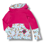 Load image into Gallery viewer, Bunny color blocked hoodie
