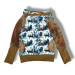 Load image into Gallery viewer, Watercolor wildlife hoodie hand dyed
