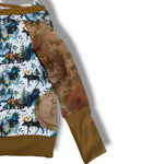 Load image into Gallery viewer, Watercolor wildlife hoodie hand dyed
