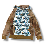 Load image into Gallery viewer, Watercolor wildlife hand dyed unisex adult hoodie
