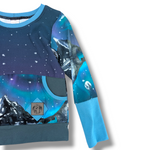 Load image into Gallery viewer, Northern Lights teal pullover
