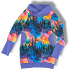 Load image into Gallery viewer, Purple Rainbow Northern lights Forest Tunic
