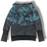 Load image into Gallery viewer, Teal/black pinecone hoodie
