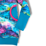 Load image into Gallery viewer, Misty mountains teal/pink Tunic
