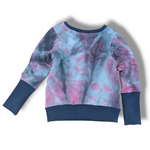 Load image into Gallery viewer, Hand dyed pink/blue Hoodie/pullover
