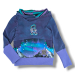 Load image into Gallery viewer, Hand Dyed Bigfoot Northern lights hoodie
