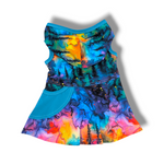 Load image into Gallery viewer, Rainbow Forest Blue Tank Dress
