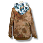 Load image into Gallery viewer, Watercolor wildlife hand dyed unisex adult hoodie
