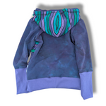 Load image into Gallery viewer, Hand Dyed Bigfoot Stripes Northern lights hoodie
