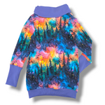 Load image into Gallery viewer, Purple Rainbow Northern lights Forest Tunic

