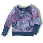 Load image into Gallery viewer, Hand dyed pink/blue Hoodie/pullover
