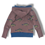 Load image into Gallery viewer, Brown/Navy fish hoodie
