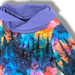 Load image into Gallery viewer, Purple Rainbow Northern lights Forest Tunic
