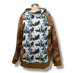 Load image into Gallery viewer, Watercolor wildlife hand dyed unisex adult hoodie
