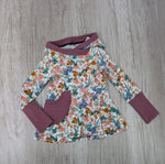 Load image into Gallery viewer, Garden fairies hooded pocket peplum/dress

