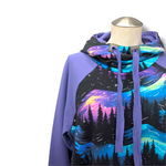 Load image into Gallery viewer, Purple/teal Forest Hoodie
