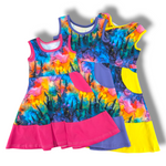 Load image into Gallery viewer, Rainbow Forest tank dress with tier
