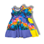 Load image into Gallery viewer, Rainbow Forest tank dress with tier
