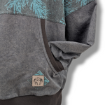 Load image into Gallery viewer, Unisex teal/black pinecone hoodie
