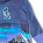 Load image into Gallery viewer, Hand Dyed Bigfoot Northern lights hoodie
