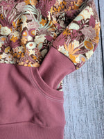 Load image into Gallery viewer, Mauve &amp; Orange Floral Hoodie
