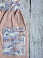 Load image into Gallery viewer, Ponies Bodice with Blush Pink Skirt Dress
